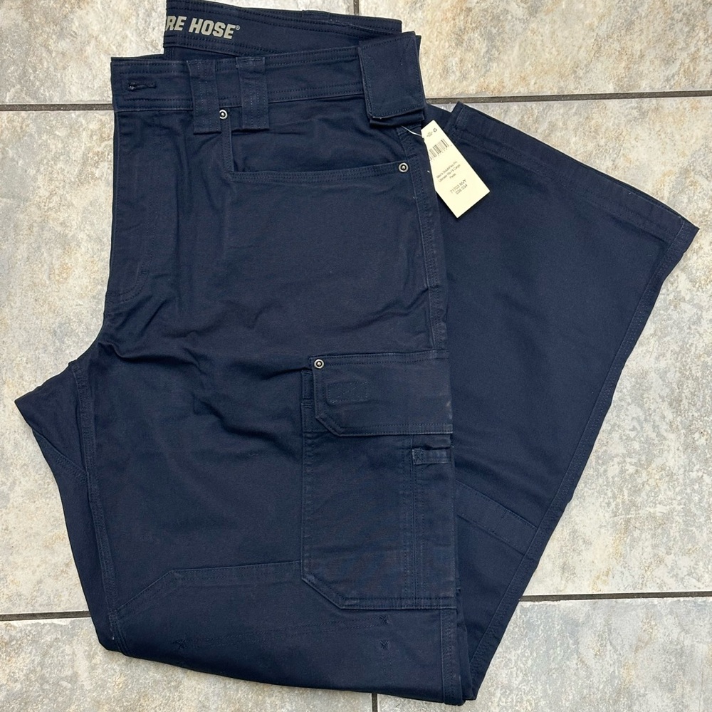 Duluth Trading Company Men's Flex Fire Hose Navy Cargo Pants